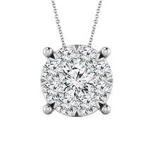 Load image into Gallery viewer, Diamond Fashion Pendant 1 ct tw 14k White Gold