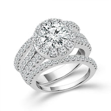 Load image into Gallery viewer, Diamond Bridal Set 4 Ct tw 14k White Gold