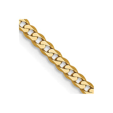 Cargar imagen en el visor de la galería, 14k 2.2mm Flat Beveled Curb Chain