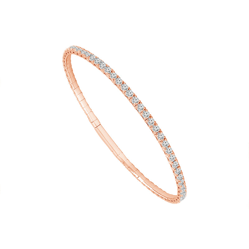 Diamond Bangle 5 ct tw 14k White Gold