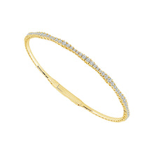 Cargar imagen en el visor de la galería, Diamond Bangle 0.75 ct tw 14k White Gold