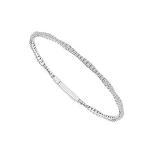 Cargar imagen en el visor de la galería, Diamond Bangle 1.33 ct tw 14k White Gold