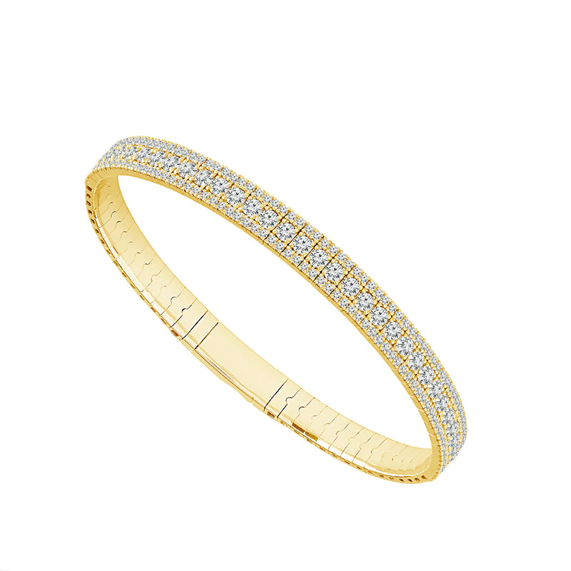 Diamond Bangle 2.9 ct tw 14k White Gold