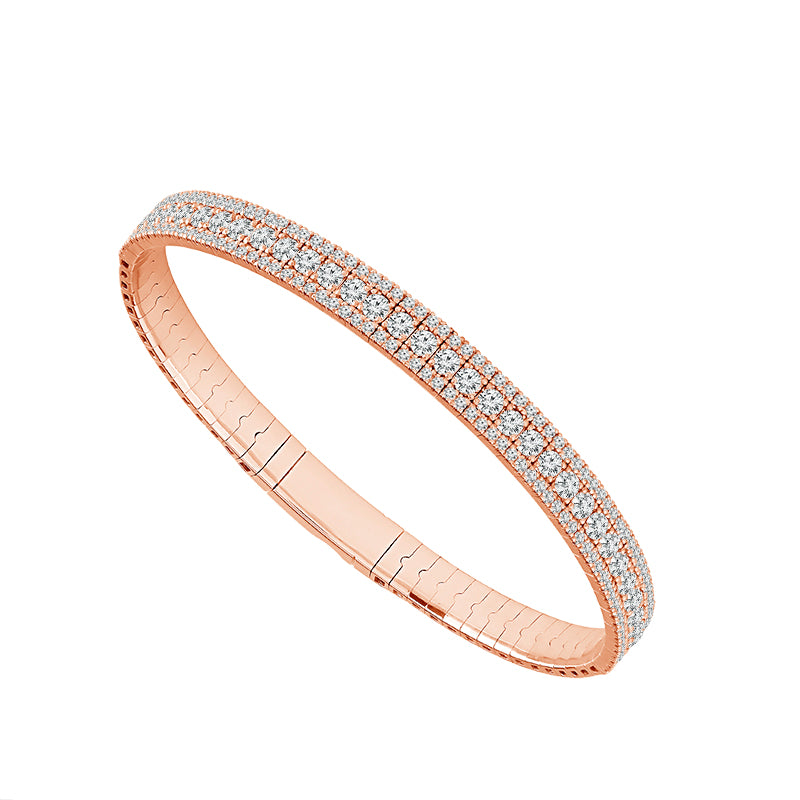 Diamond Bangle 2.9 ct tw 14k White Gold