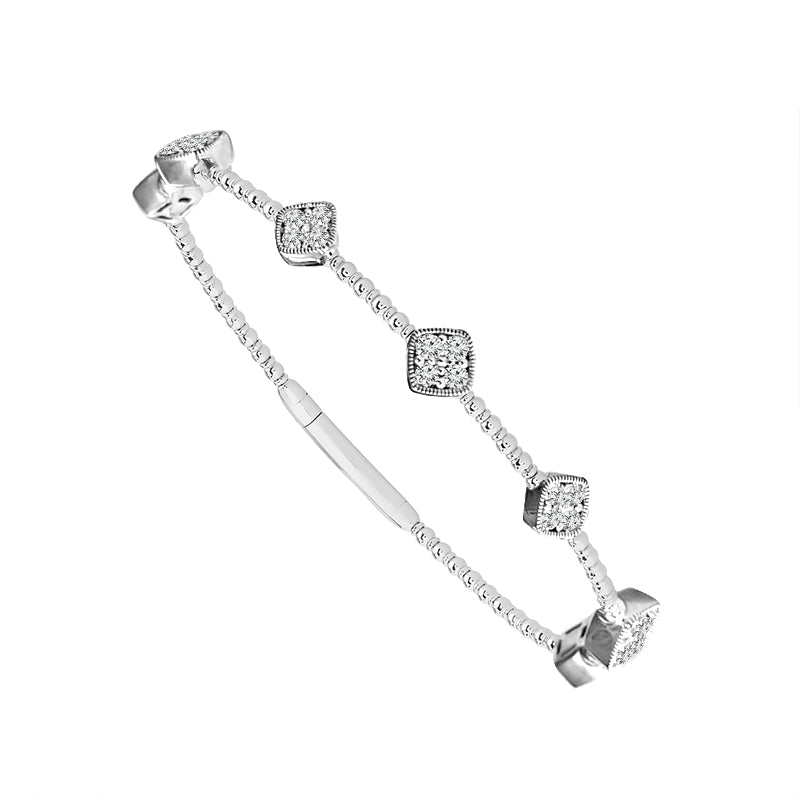 Diamond Bangles 0.63 ct tw 14k White Gold