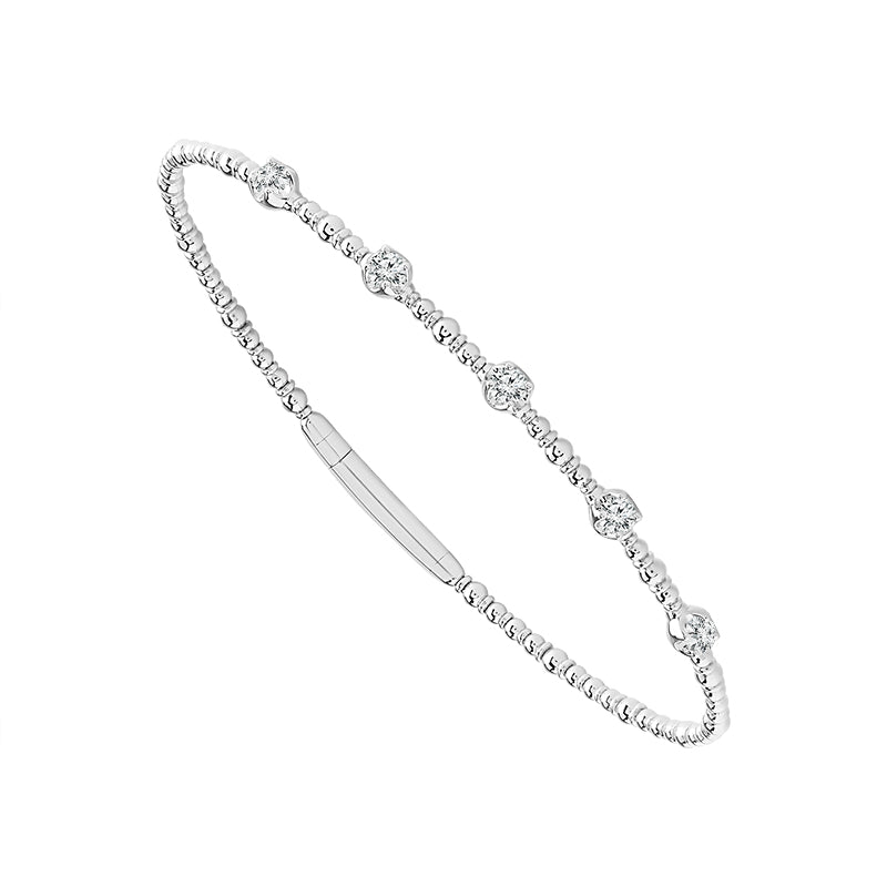 Diamond Bangles 0.33 ct tw 14k White Gold