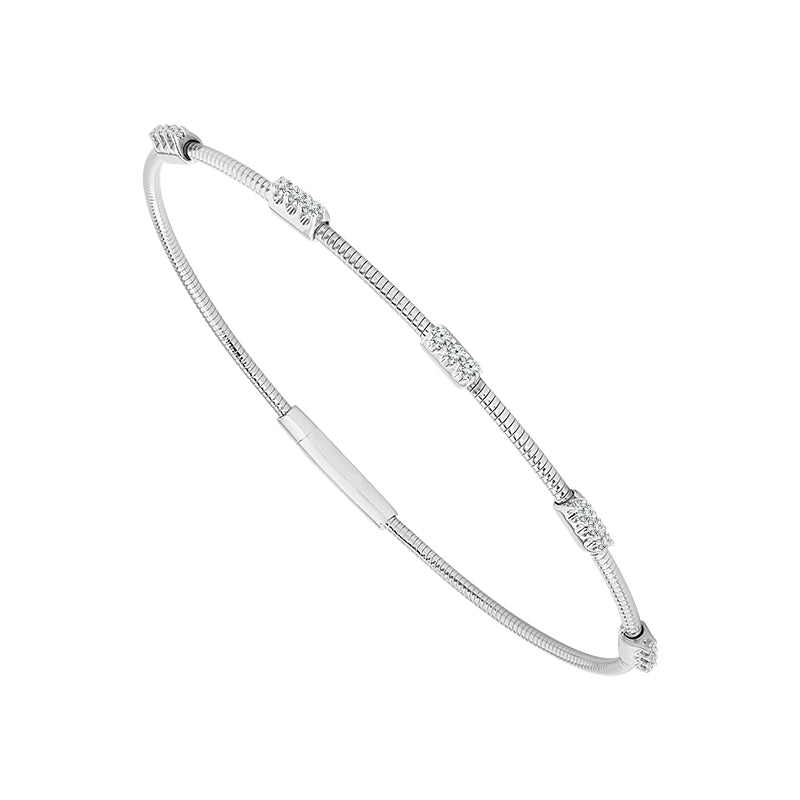 Diamond Bangles 0.20 ct tw 14k White Gold