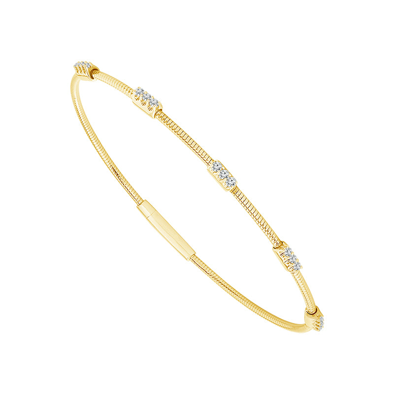 Diamond Bangles 0.20 ct tw 14k White Gold