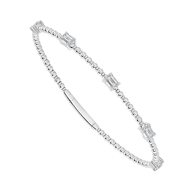 Diamond Bangles 1.50 ct tw 14k White Gold