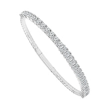 Load image into Gallery viewer, Diamond Bangles 5.00 ct tw 14k White Gold