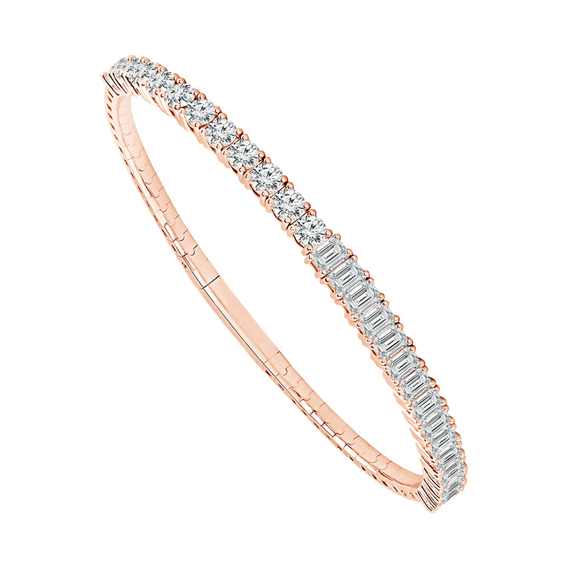 Diamond Bangles 5.00 ct tw 14k White Gold