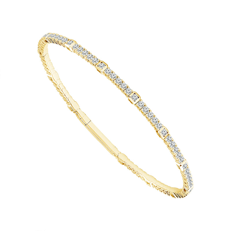 Diamond Bangles 2.10 ct tw 14k White Gold