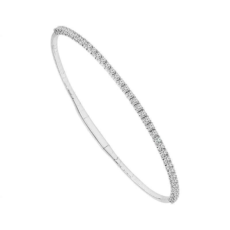 Diamond Bangles 0.90 ct tw 14k White Gold