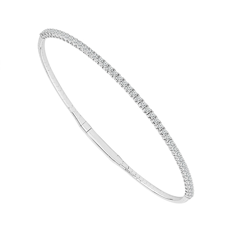 Diamond Bangles 0.50 ct tw 14k White Gold