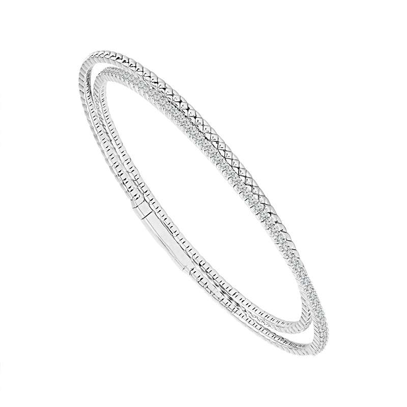 Diamond Bangles 0.75 ct tw 14k White Gold