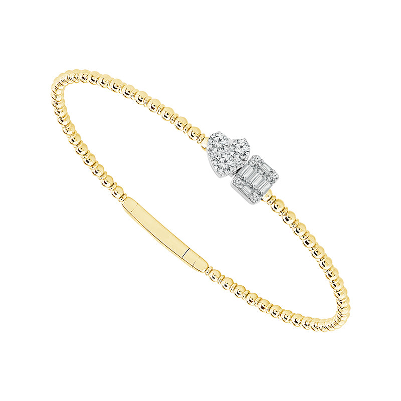 Diamond Bangle 0.60 ct tw 14k White Gold