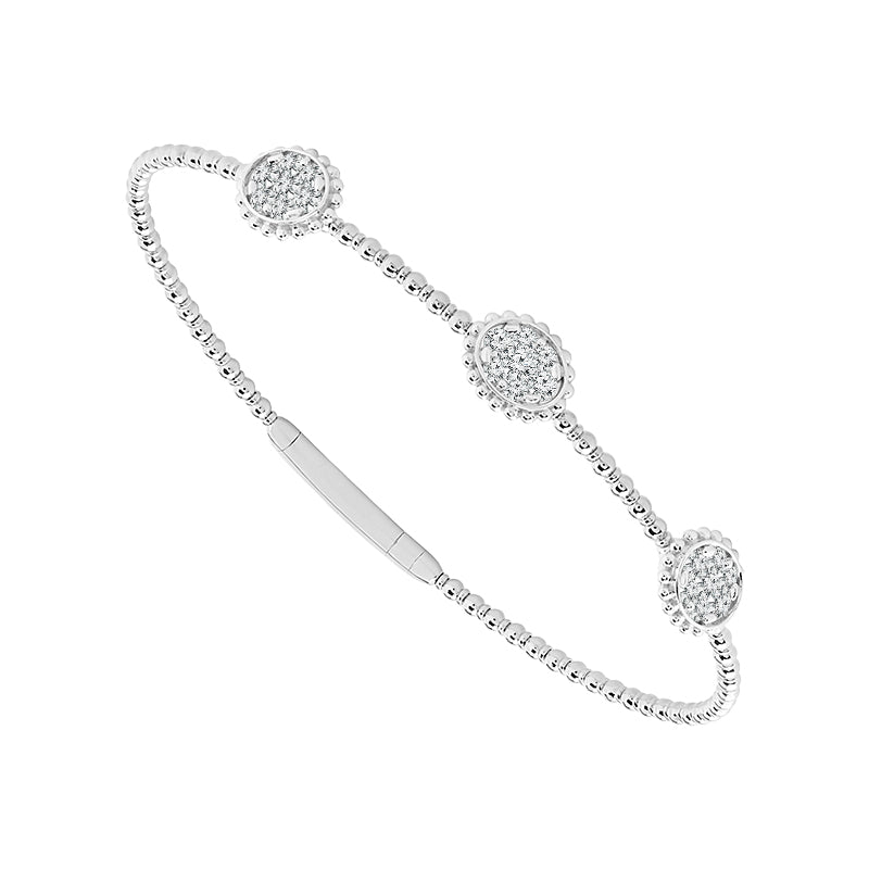 Diamond Bangle 0.75 ct tw 14k White Gold