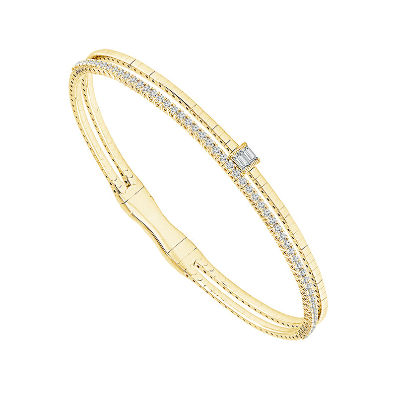 Diamond Bangles 0.50 ct tw 14k White Gold