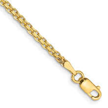 Cargar imagen en el visor de la galería, 14k 1.8mm Lightweight Flat Bismark Chain Anklet