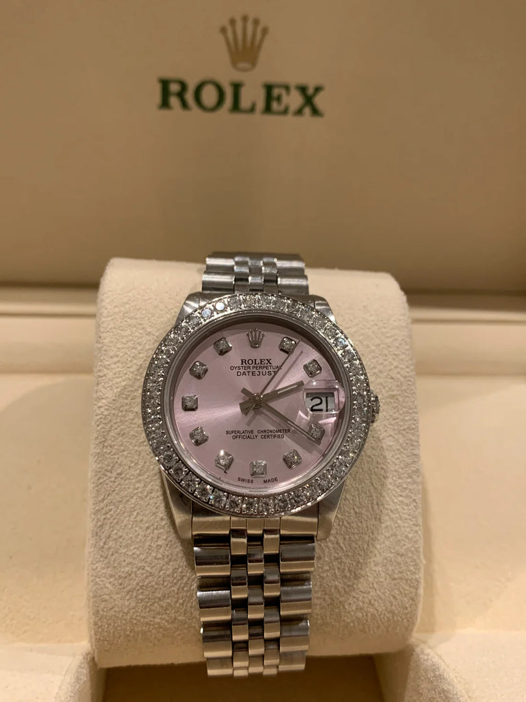 Rolex Datejust 68274 Ladies Stainless Steel 31mm Jubilee Pink