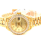 Preowned Ladies 26mm Presidential 18k 6917 Diamond Bezel Diamond dial