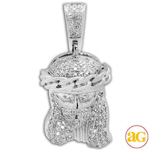 Cargar imagen en el visor de la galería, 10KW 0.33CTW DIAMOND MIAMI CUBAN JESUS PENDANT