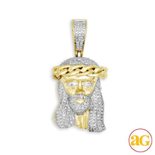 Cargar imagen en el visor de la galería, 10KY 0.40CTW DIAMOND MIAMI CUBAN JESUS PENDANT