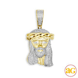 10KY 0.40CTW DIAMOND MIAMI CUBAN JESUS PENDANT