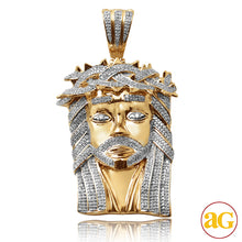 Cargar imagen en el visor de la galería, 10KY 1.85CTW DIAMOND JESUS PENDANT