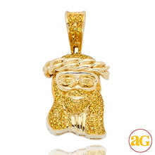 Load image into Gallery viewer, 10KY 0.33CTW YELLOW DIAMOND MIAMI CUBAN JESUS PEND