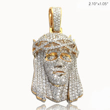 Cargar imagen en el visor de la galería, 14KY 5.35CTW DIAMOND JESUS PENDANT -