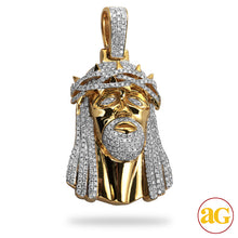 Cargar imagen en el visor de la galería, 14KY 5.65CW DIAMOND JESUS PENDANT -