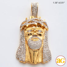 Cargar imagen en el visor de la galería, 14KY 1.40CTW DIAMOND JESUS PENDANT -