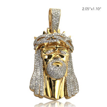 Cargar imagen en el visor de la galería, 14KY 3.25CTW DIAMOND JESUS PENDANT -