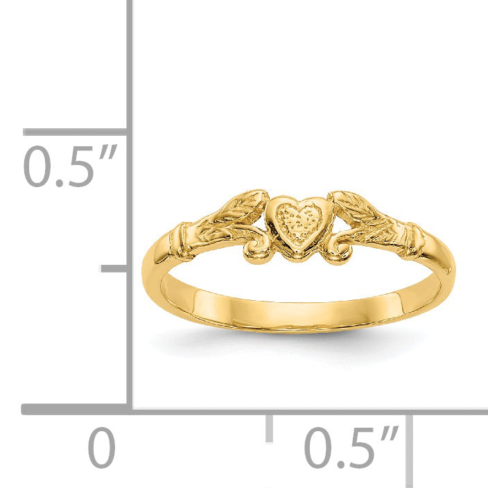 14k Heart Baby Ring