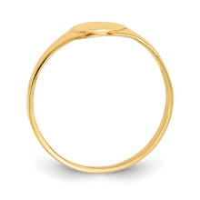 Cargar imagen en el visor de la galería, 14k High Polished Oval Closed Back Baby Signet Ring