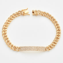 Cargar imagen en el visor de la galería, 14KY 2.15CTW DIAMOND MIAMI CUBAN BRACELET WITH DIA