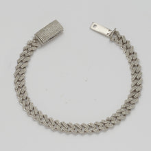 Cargar imagen en el visor de la galería, 10KW 4.00CTW DIAMOND SQUARE MIAMI CUBAN BRACELET