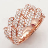 14KR 2.45CTW DIAMOND SQUARE CUBAN MENS RING