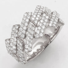 Cargar imagen en el visor de la galería, 14KW 2.45CTW DIAMOND SQUARE CUBAN MENS RING