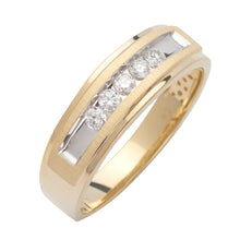 Load image into Gallery viewer, 14KY+W 0.25CTW DIAMOND 5-STONE CHANNEL SET BAND