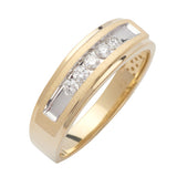 14KY+W 0.25CTW DIAMOND 5-STONE CHANNEL SET BAND