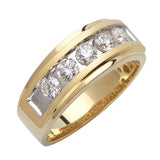 14KY+W 1.15CTW DIAMOND 5-STONE CHANNEL SET BAND