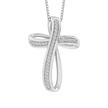 Cargar imagen en el visor de la galería, Diamond Fashion Pendant 0.16 ct tw10k White Gold