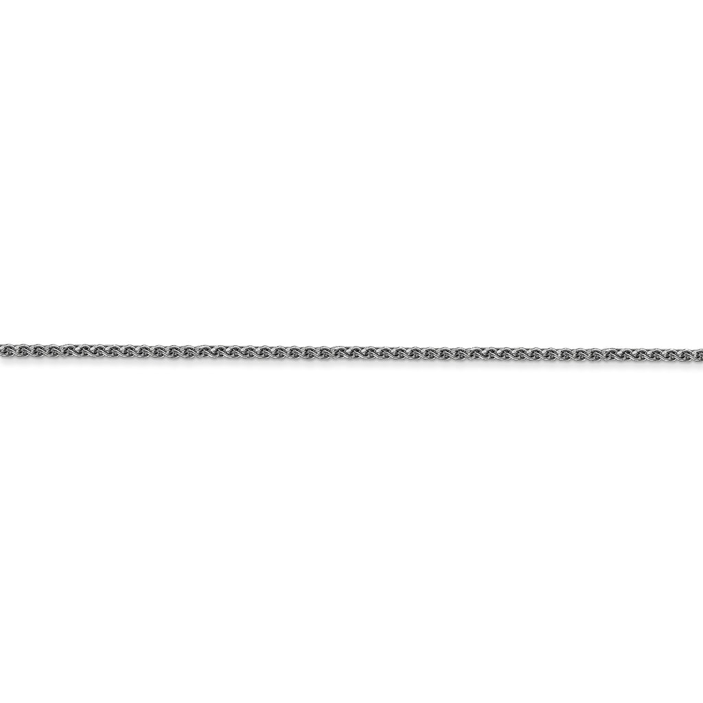 14k WG 1.25mm D/C Spiga Chain