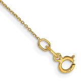 14k .6mm D/C Round Open Link Cable Chain