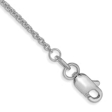 Cargar imagen en el visor de la galería, 14k WG 1.4mm Solid Polished Cable Chain Anklet