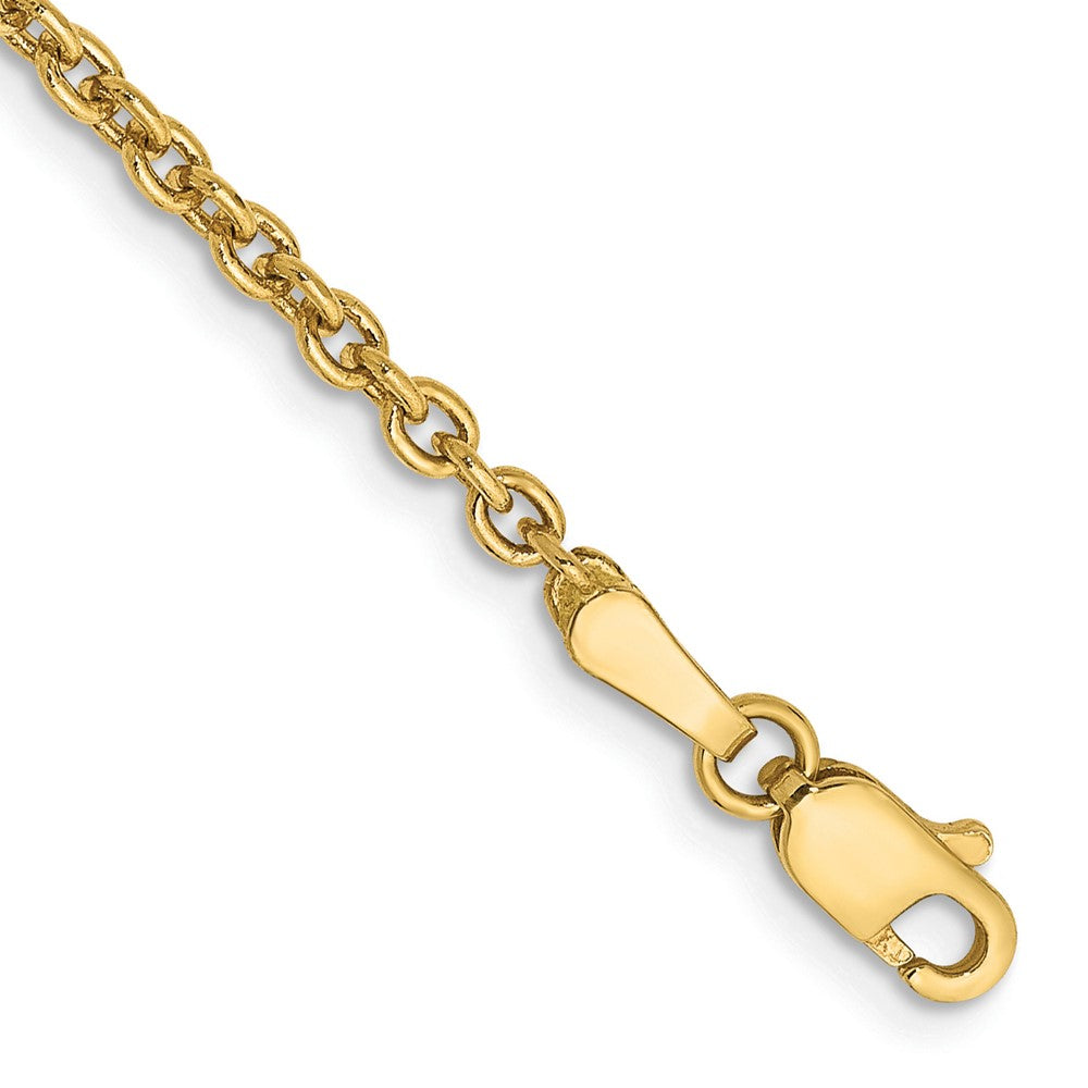 14k 2.2mm Forzantine Cable Chain Anklet