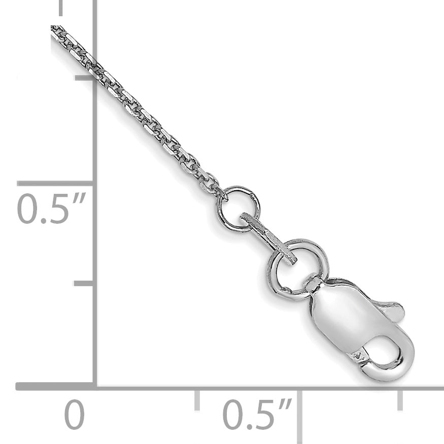 14k WG .95mm D/C Cable Chain Anklet