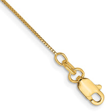 Load image into Gallery viewer, 14k .5mm Box with Lobster Clasp Chain Anklet